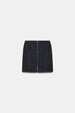 ZARA ДЖИНСОВАЯ ЮБКА TRF, ТЕМНЫЙ ИНДИГО
