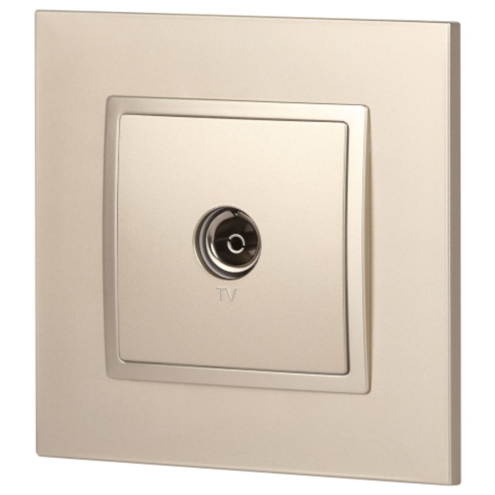 Розетка ЭРА Elegance 14-3101-04 TV одиночная IP20 шампань | Эра Elegance