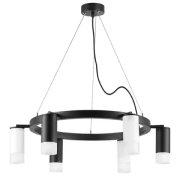 Люстра подвесная с акрилом 6*GU10 LR0163733631 черный/белый Rullo Lightstar