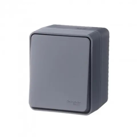 ATLASDESIGN PROFI IP54 О/У 1-клавишный ПЕРЕКЛЮЧАТЕЛЬ, сх.6, 10АХ, АНТРАЦИТ