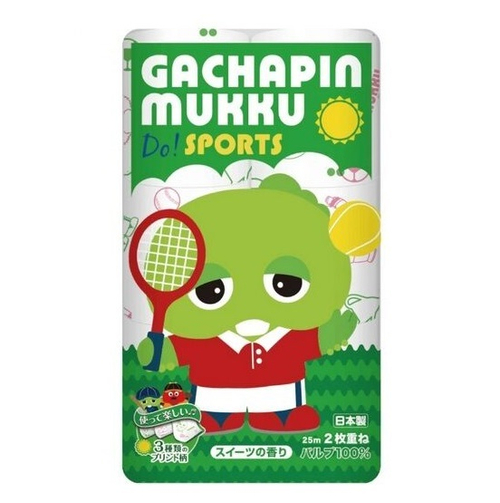 Бумага туалетная Marutomi "Gachapin Mukku" 2-х слойная 12 рул по 25м