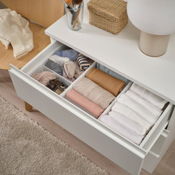 IKEA SKUBB  (ИКЕА СКУББ)  -  Коробка, 3 шт. - белый 20х38х12 см