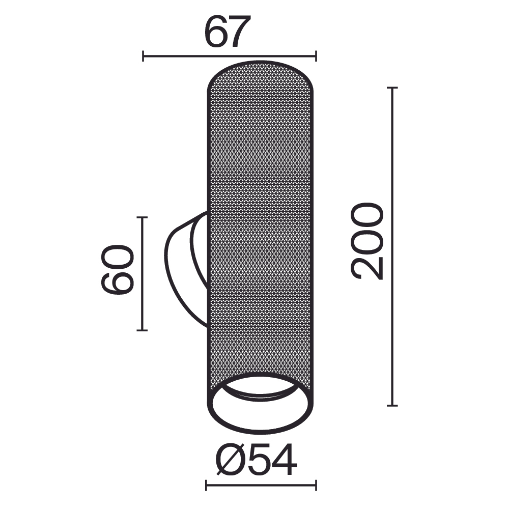 Настенный светильник (бра) Technical C080WL-02-GU10-B