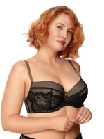 Бюстгальтер на косточках с пуш-ап вкладышами (Размер: 70D) (Цвет: черный)