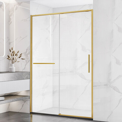 Душевая дверь Слим Софт (Slim Soft) VDS-1SS140CLG, 1400, брашированное золото, стекло прозрачное,