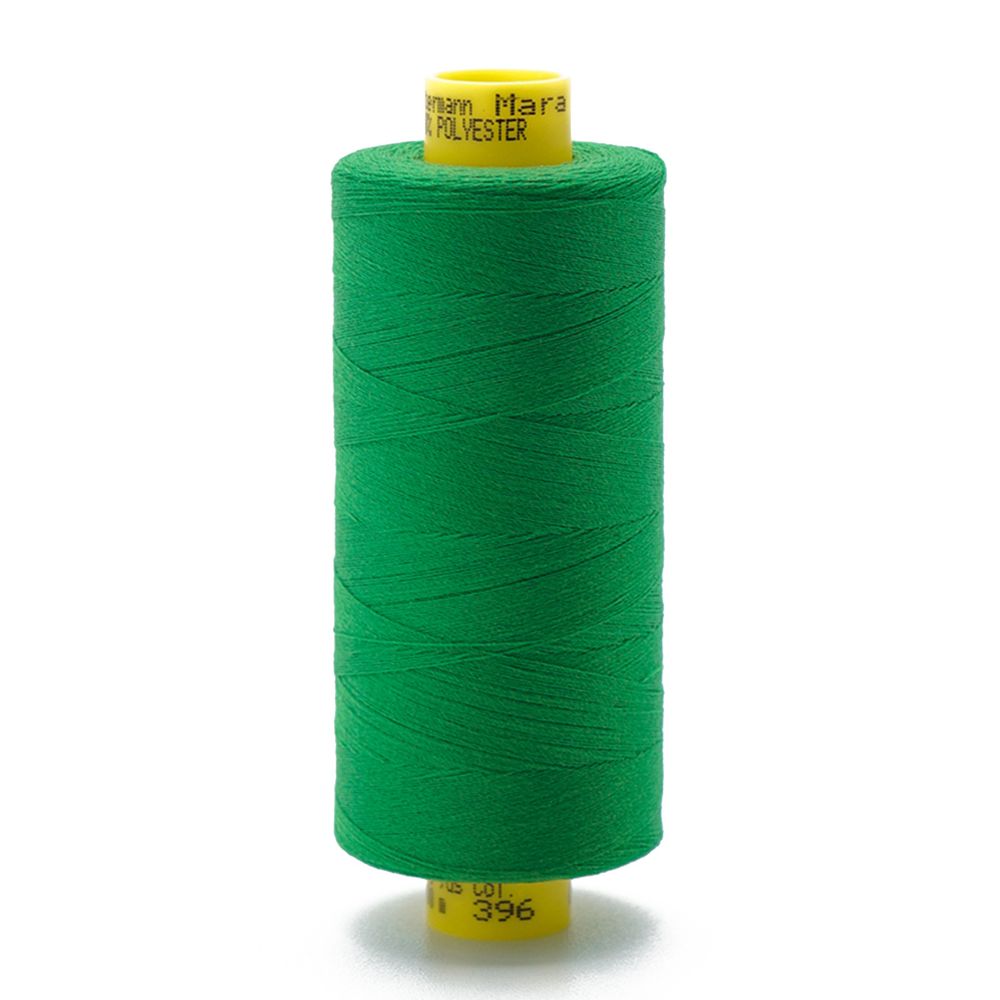 Нитка Gutermann Mara 150 (1000 метров), 1 кат., особо тонкая | 396 ярко-зеленый