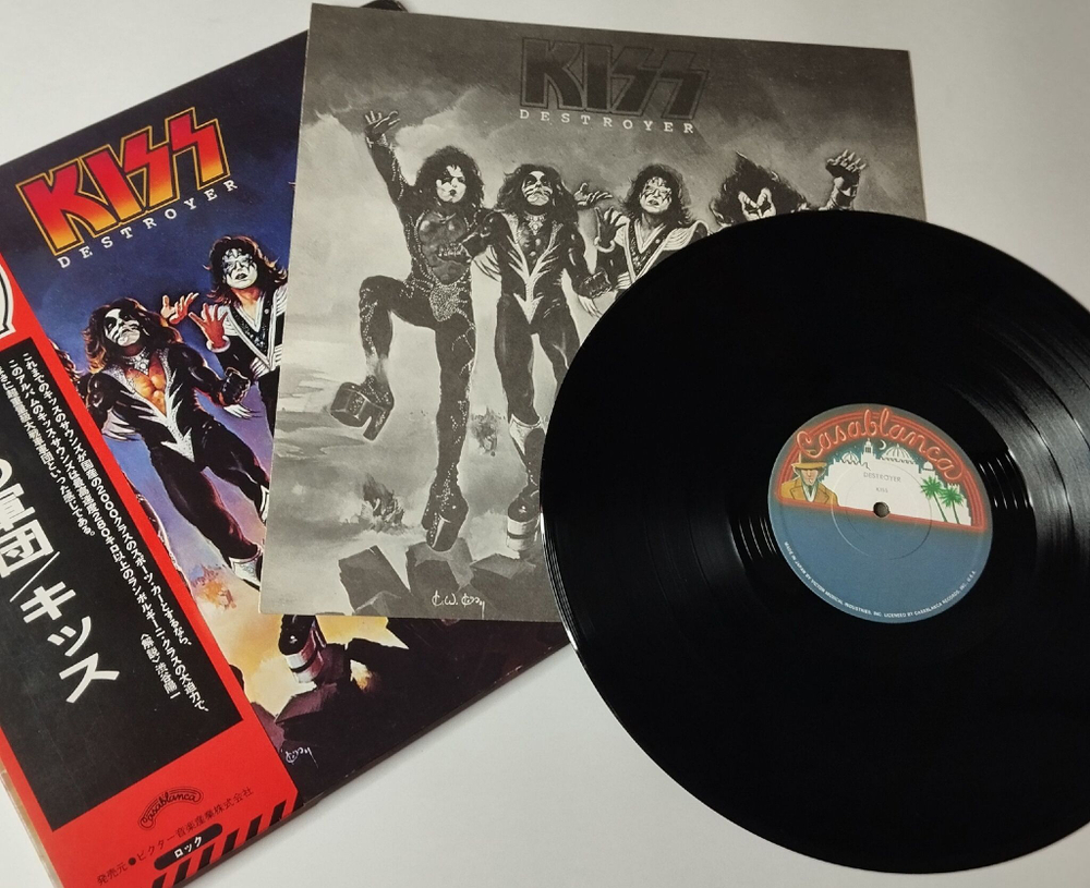 Винтажная виниловая пластинка LP Kiss Destroyer (Japan 1976) (Obi) Casablanca SWX-6268