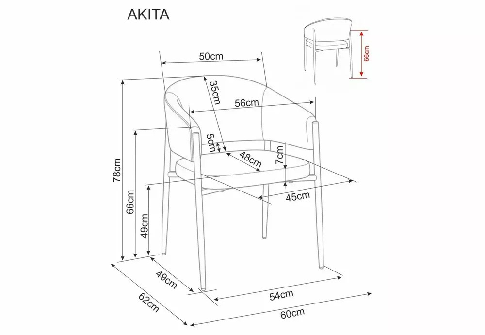 Стул SIGNAL AKITA t.231 бежевый/черный
