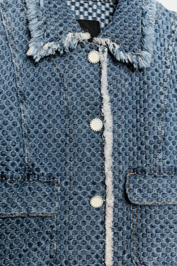 ZARA ДЖИНСОВАЯ КУРТКА — ZW COLLECTION, СИНИЙ