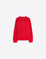 Мужской сетчатый джемпер с круглым вырезом и нашивкой - BERSHKA