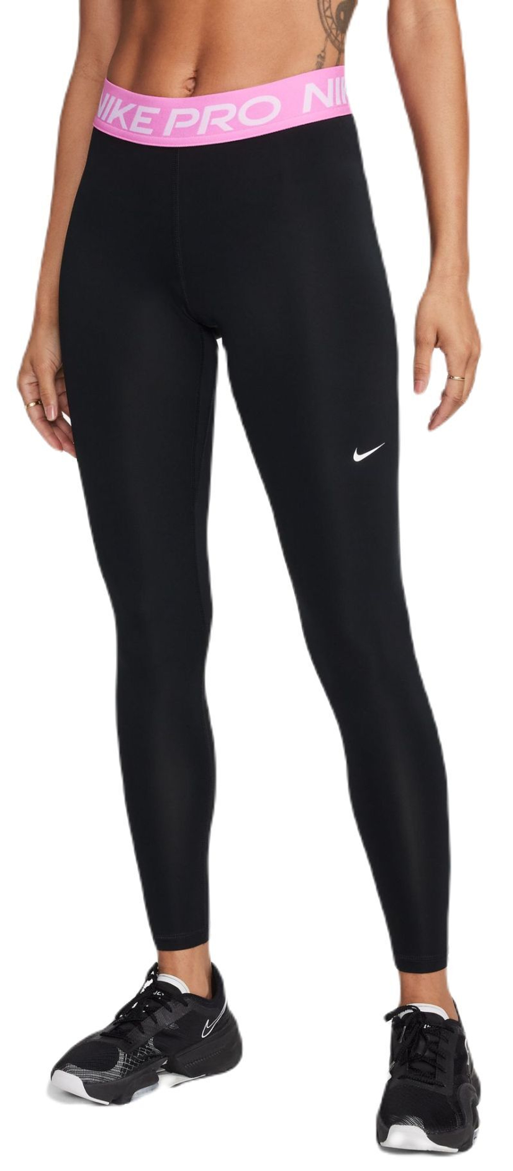 Женские леггинсы Nike Pro 365 Tight - black/playful pink/white