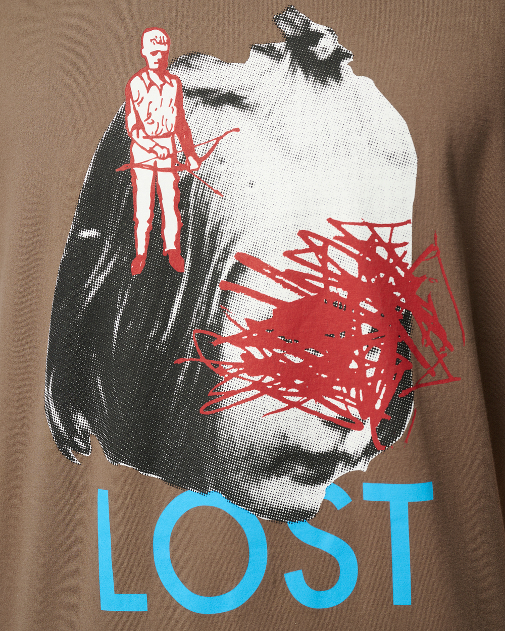 UNDERCOVER ФУТБОЛКА СЕРО-БЕЖЕВАЯ LOST