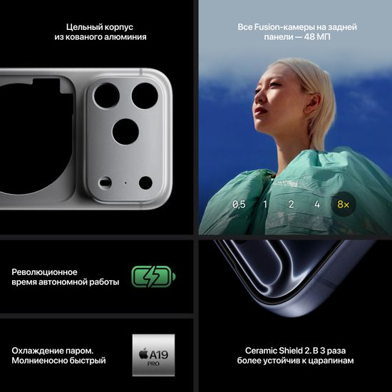Apple iPhone 17 Pro Max 256GB, Silver , серебристый