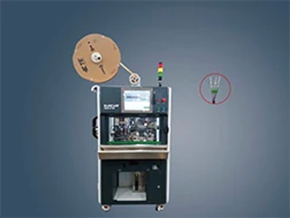 SDV-HBQ-210E - станок зачистки, установки уплотнений и обжима трёх проводов