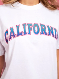 Футболка женская калифорния california белая оверсайз