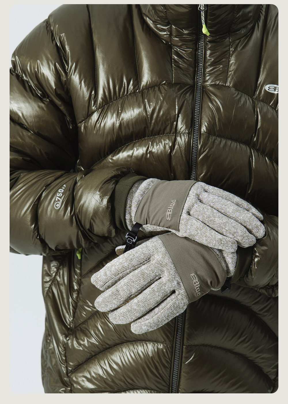 Перчатки Nothomme BlueMonte Fleece хаки