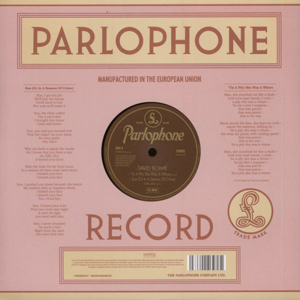 David Bowie / Sue (Or In A Season Of Crime)(10" Vinyl Single)