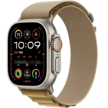 Умные часы Apple Watch Ultra 2 49 мм Natural Titanium Case with Tan Alpine Loop - M