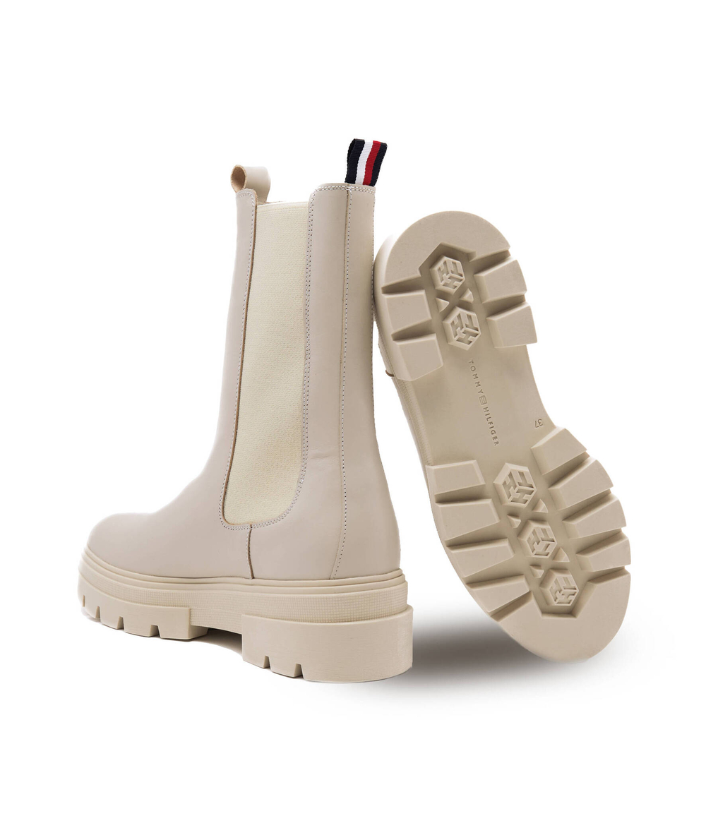 Skórzane stylity MONOCHROMATIC CHELSEA Tommy Hilfiger - бежевый(FW0FW06730)