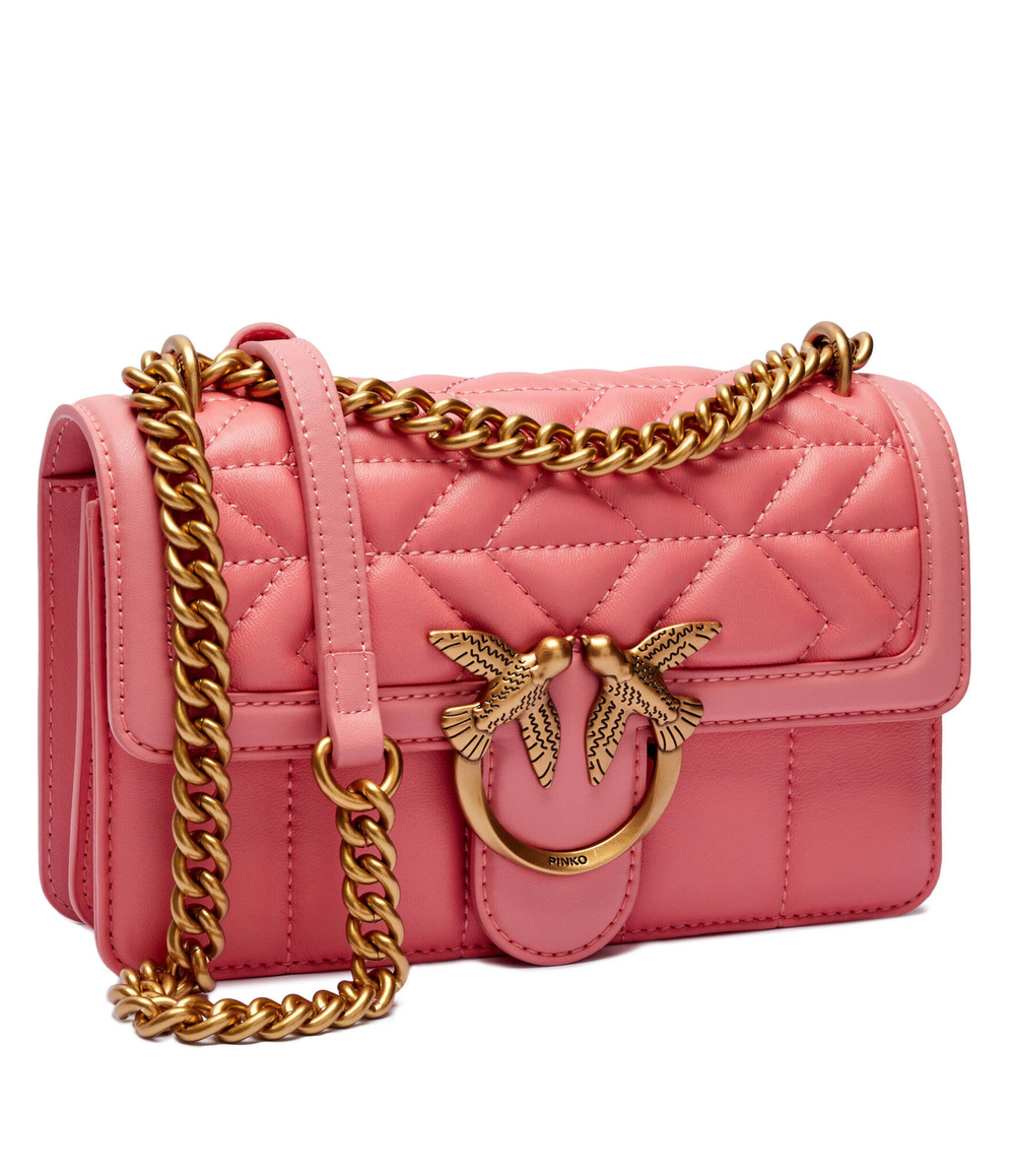 Кожаная сумка через плечо Quilted Love Birds Pinko - розовый(100074 A1XH)