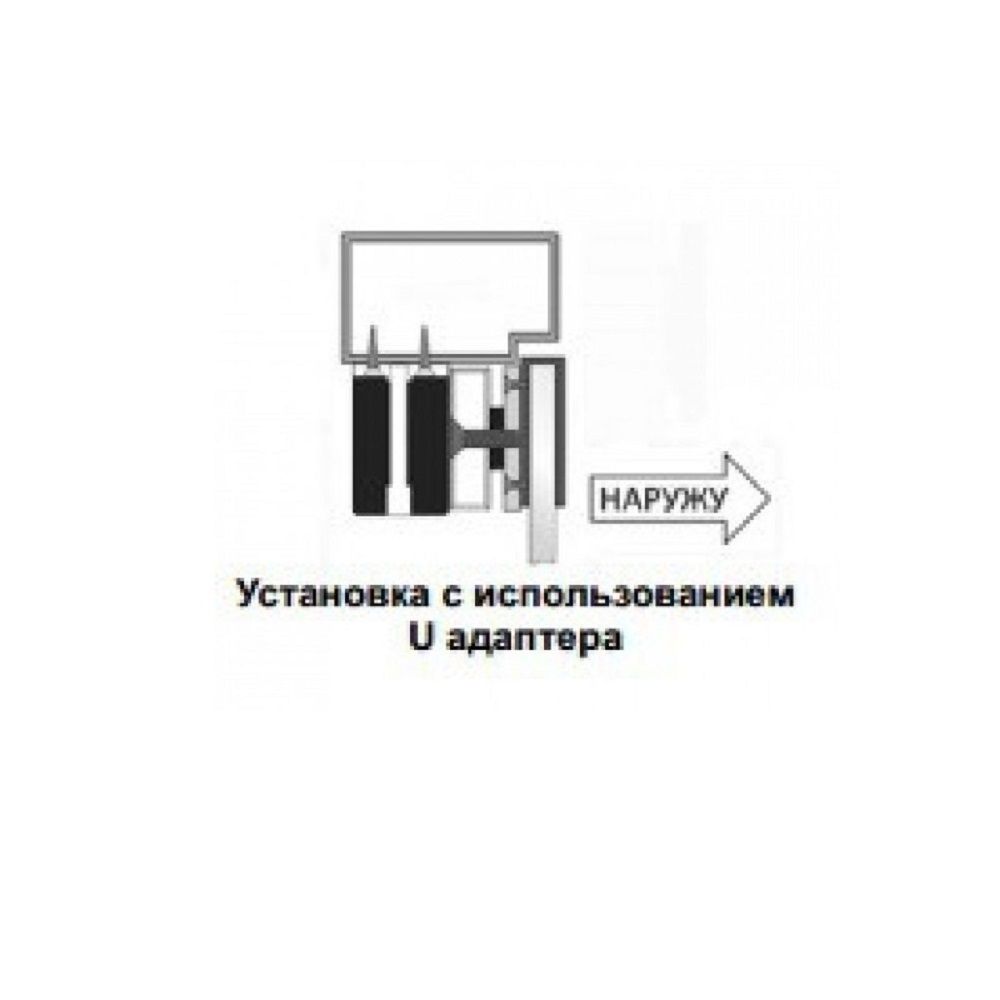 TS-U180 U-адаптер на стеклянную дверь для замка Tantos TS-ML180