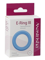 Эрекционное силиконовое кольцо на пенис E-Ring III (Цвет: голубой)