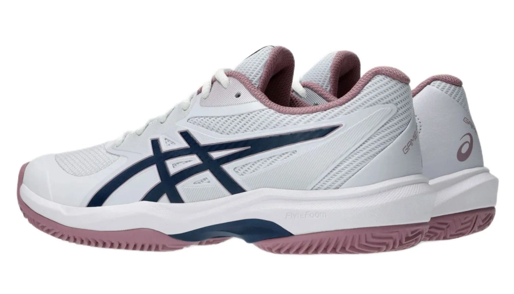 Женские теннисные кроссовки Asics Game FF Clay/OC - white/independence blue