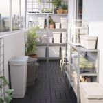 Мусорный ведро IKEA HALLBAR (ХОЛЛБАР), Светло-серый, 35 л