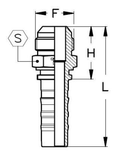 Фитинг DN 20 JIC (Ш) 1.1/16 CS TIEFFE