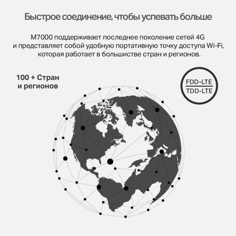 TP-Link M7000 Мобильный Wi Fi роутер N300 со встроенным модемом 4G LTE