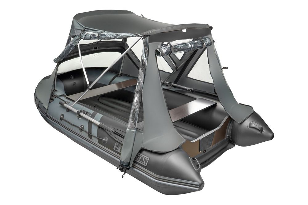 Тент трансформер КОМБИ Yachtman 340 НДНД (графит/черный)
