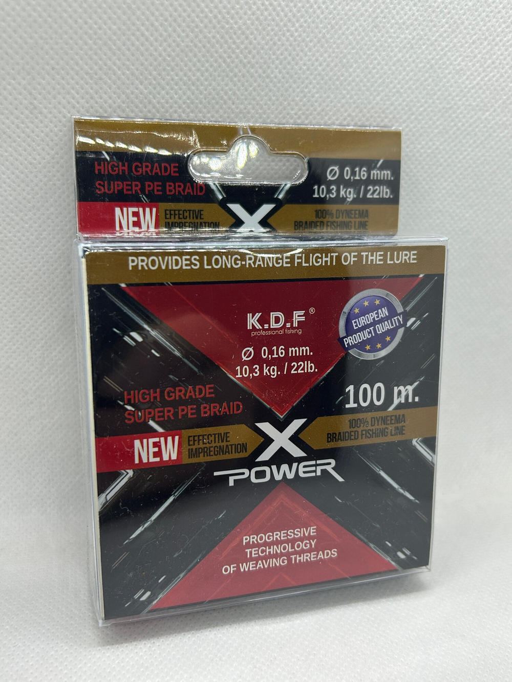 Плетеный шнур "X-Power", темно-зеленый, диаметр 0.16 мм, разрывная нагрузка 10,3 кг, 100 м