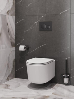 Унитаз подвесной безободковый с сиденьем микролифт BelBagno UNIQUE BB007CH-TOR/SC