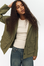 Жакет из габардина — воротник-труба - H&M