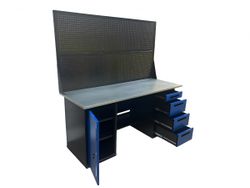 Great Wolf (GWT-V1800B2) Верстак инструментальный двухтумбовый, 4 ящика, тумба с дверью, два экрана, 1800х700