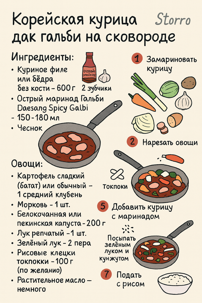 Острый маринад Гальби Daesang Spicy Galbi 500 г