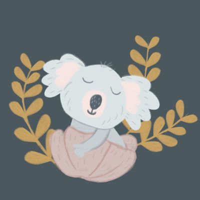 Коала в цветке