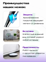 Ножки для мебели, дивана хромированные литые 2 шт