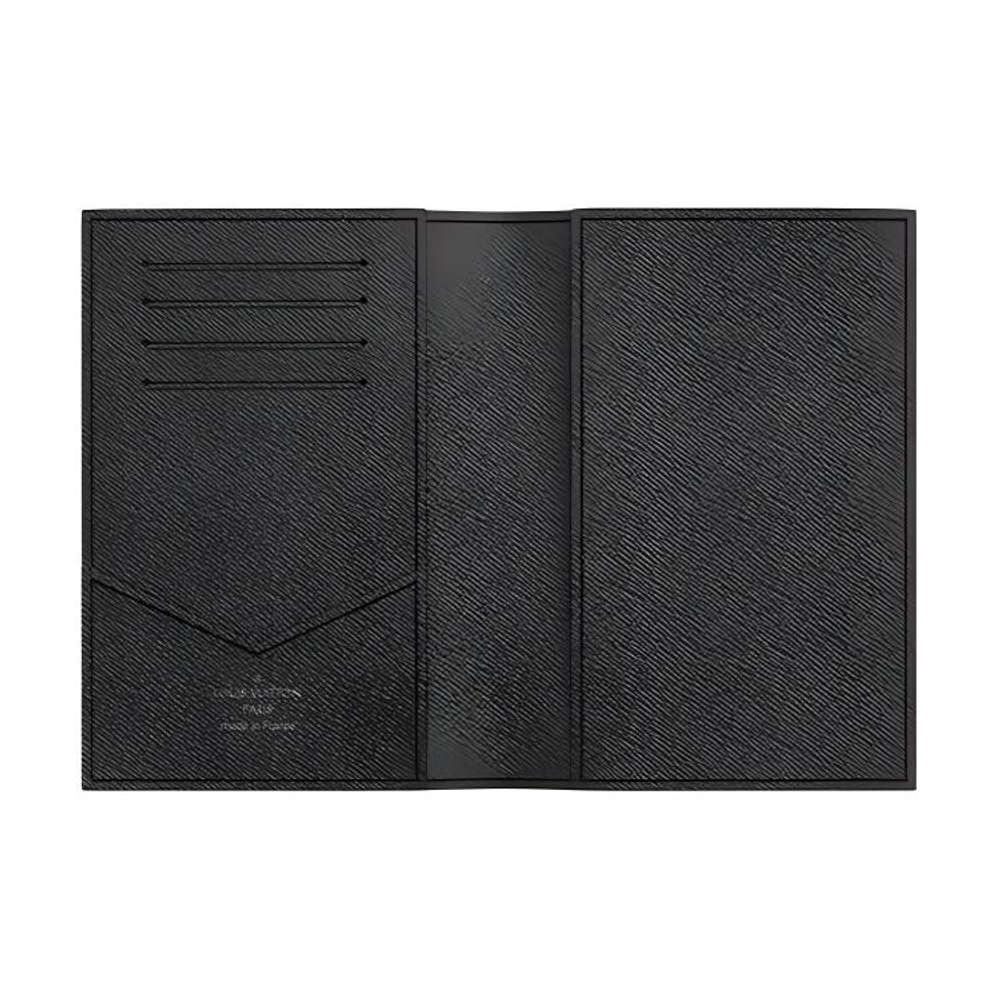 LOUIS VUITTON Coated Canvas Passport Holder Men"s Gray/Black