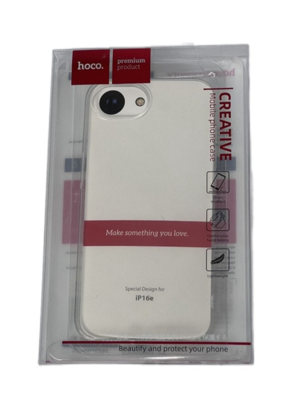 Накладка для i-Phone 16e Hoco Light силикон прозрачный