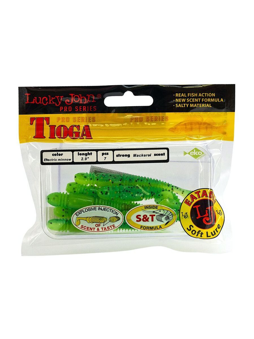 Виброхвосты съедобные LJ Pro Series TIOGA 3.9in (10.00)/T18 5 шт. в упак.