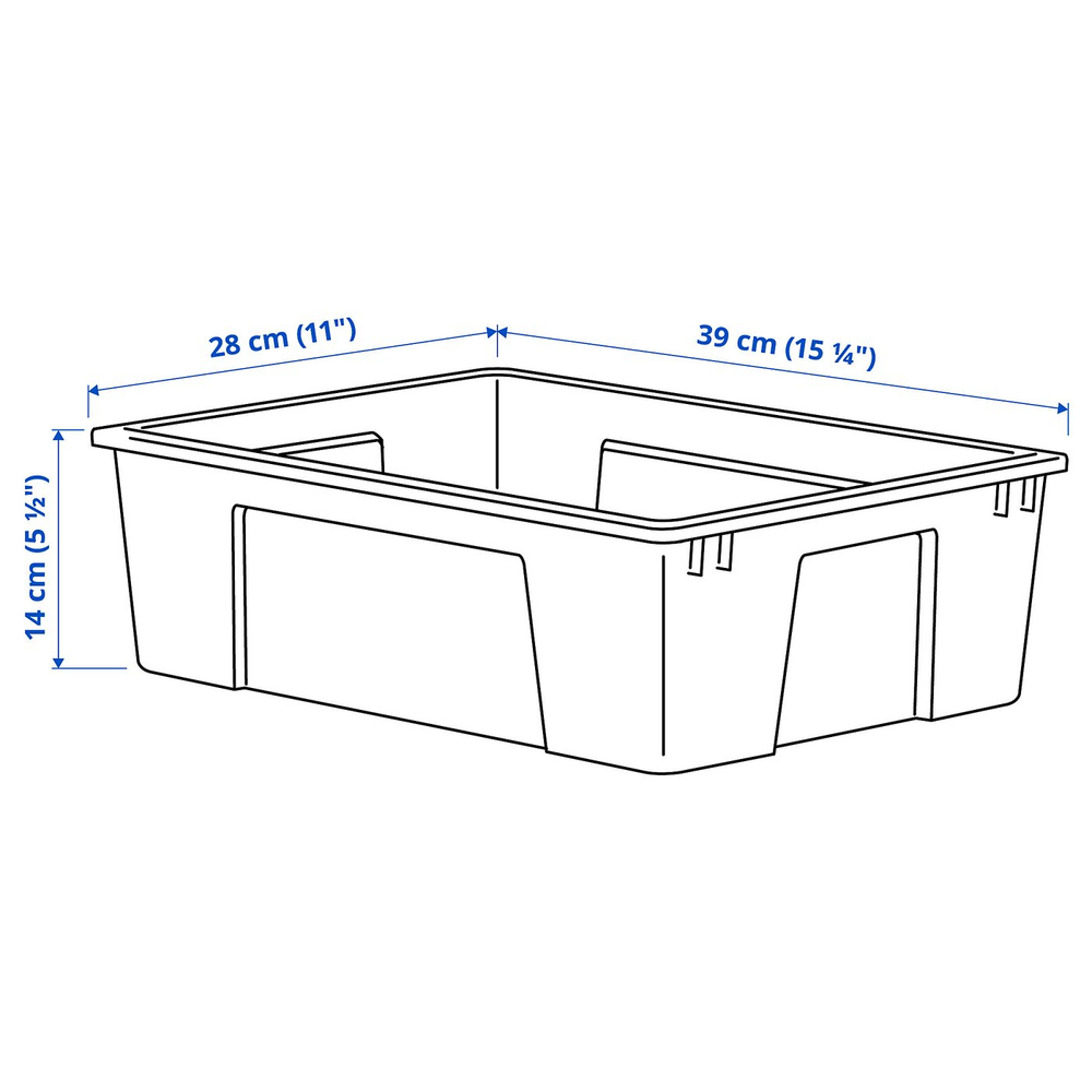 IKEA SAMLA  (ИКЕА САМЛА)  -  Контейнер - прозрачный 39x28x14 см/11 л