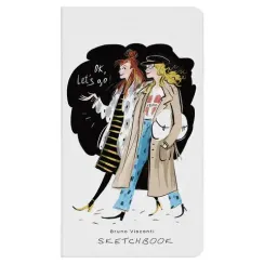 Sketchbook BV, 92×167 мм, 112 л. Ivory 80 г + Black 80 г, твёрдый переплёт