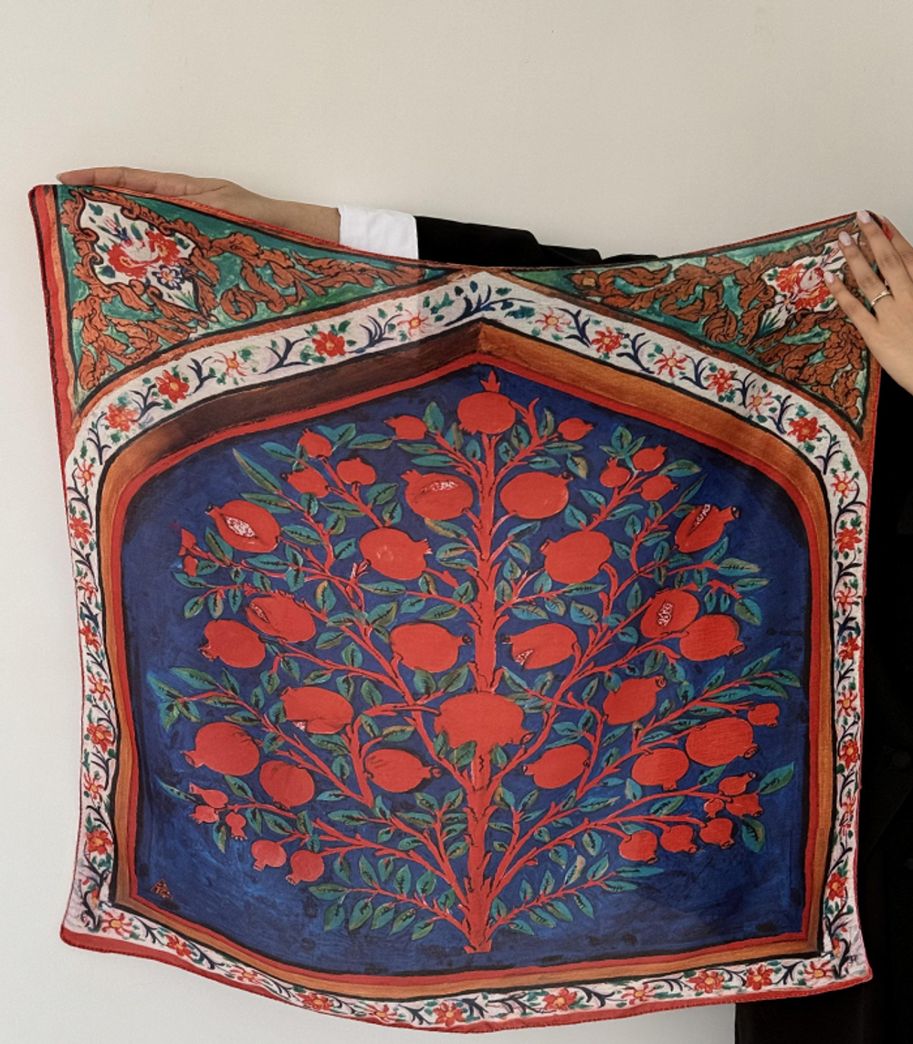 Иранский платок Narenji Darkht Zandegi 70 х 70 Иран 80620270