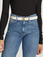 Кожаный ремень CALVIN KLEIN JEANS - бежевый(K60K612289)