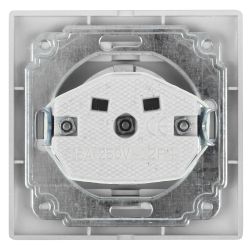 Розетка Intro Plano 1-201-01 без заземления 2P 16А-250В IP20 СУ белый | Intro