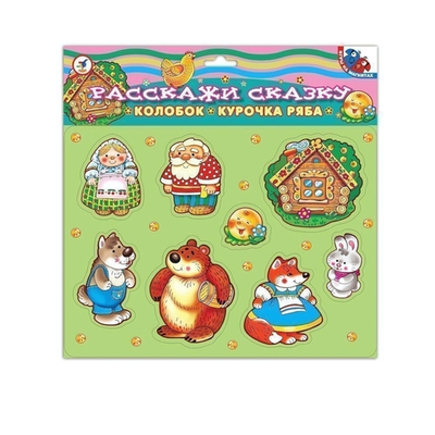 Магнит "Расскажи сказку. Курочка ряба. Колобок" (Дрофа)