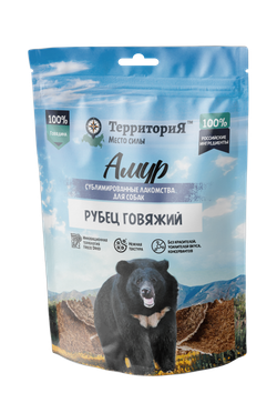 Лакомство ТерриториЯ Амур для собак, рубец говяжий, сублимированное - 35 гр