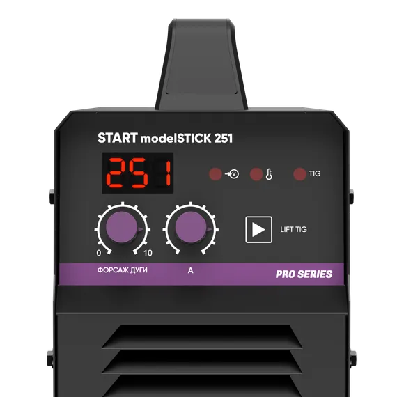 OSA START modelSTICK 251 Сварочный инвертор 1W251 — полупрофессиональный инверторный сварочный аппарат для монтажников, 251 А
