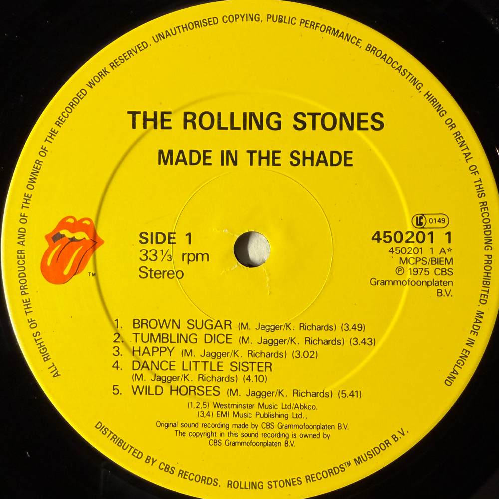 The Rolling Stones – Made In The Shade (Англия 1986г.) Т